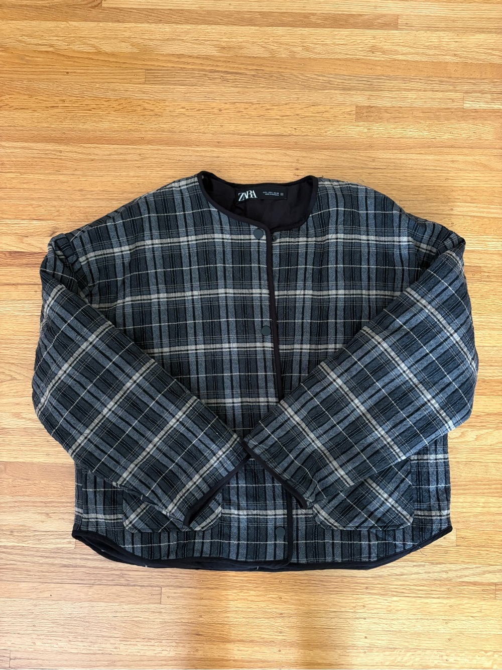 ZARA Plaid Quilted Jacket